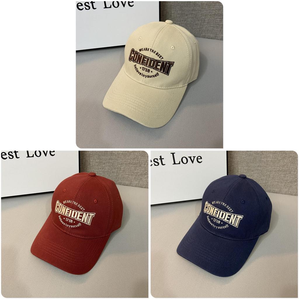 Classic Baseball Cap With Embroidered Letters For Outdoor Sun Protection