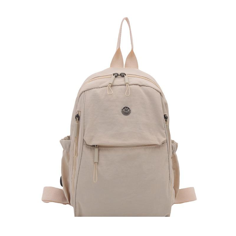 New multi-functional solid color simple women's backpack fashionable, lightweight and versatile daily outdoor small backpack women