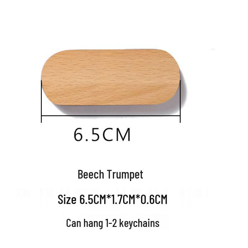 Solid Wood Wall-Mounted Key Organizer with Magnetic Hooks