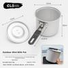 Small Aluminum Folding Anodized Milk Pot Outdoor Mountain Camping Portable Barbecue Boiling Water Brewing Tea Coffee Cookware