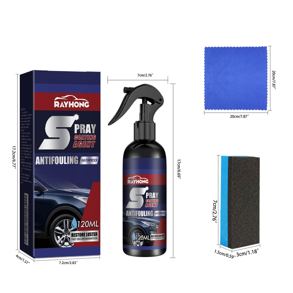 Rayhong Automobile Coating Spray Set Curing Paint Decontamination, Blackening Brightening Automobile Coating Nano Coating Spray