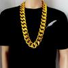 Hip-hop CCB Exaggerated Large Gold Chain Plastic Simulation Gold Necklace Personality Performance Festival Performance Props