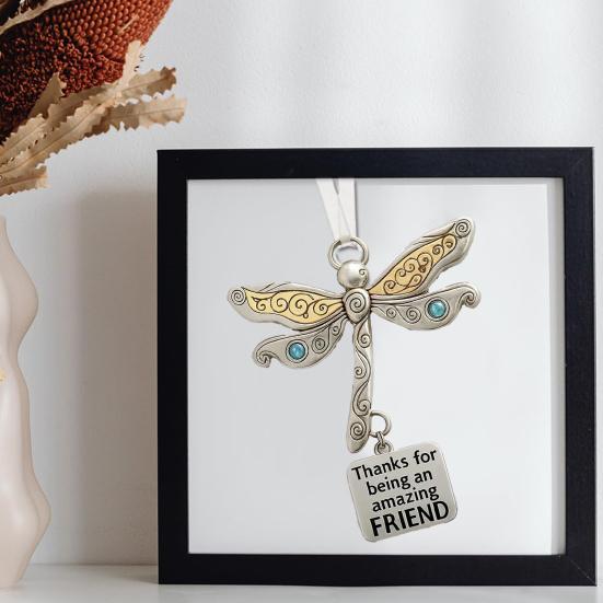 Friendship Dragonfly Ornament Dragonfly Hanging Decoration with Sentimental Quote Friendship Keepsake Gift for Best Friends