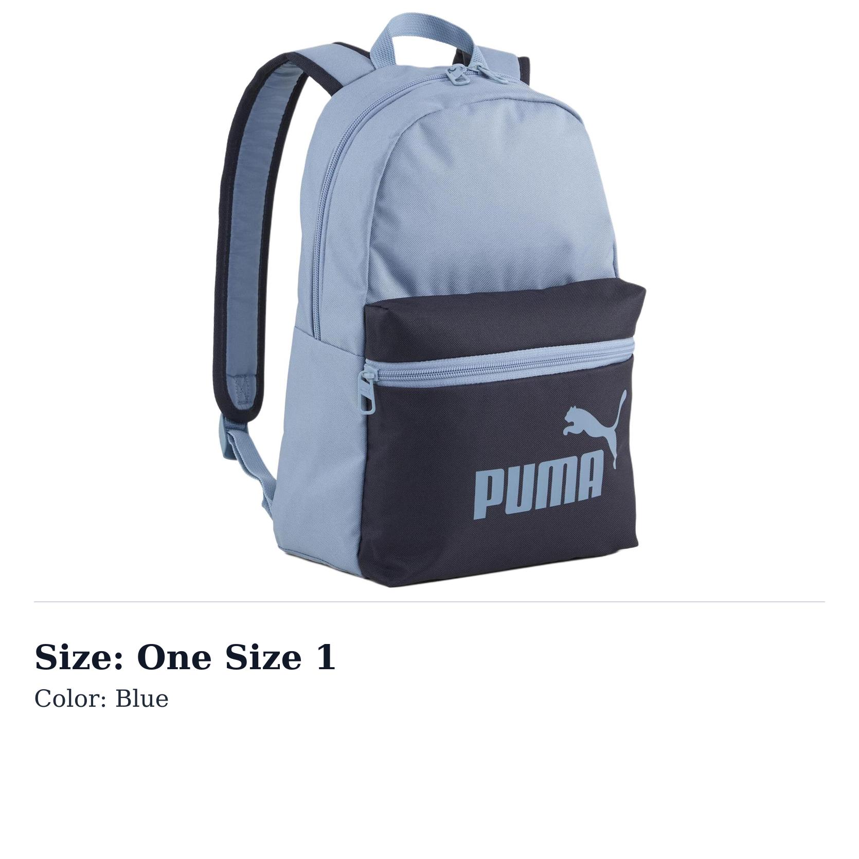 PUMA Phase Polyester Backpack Regular Kids Blue 091439 One Size 1