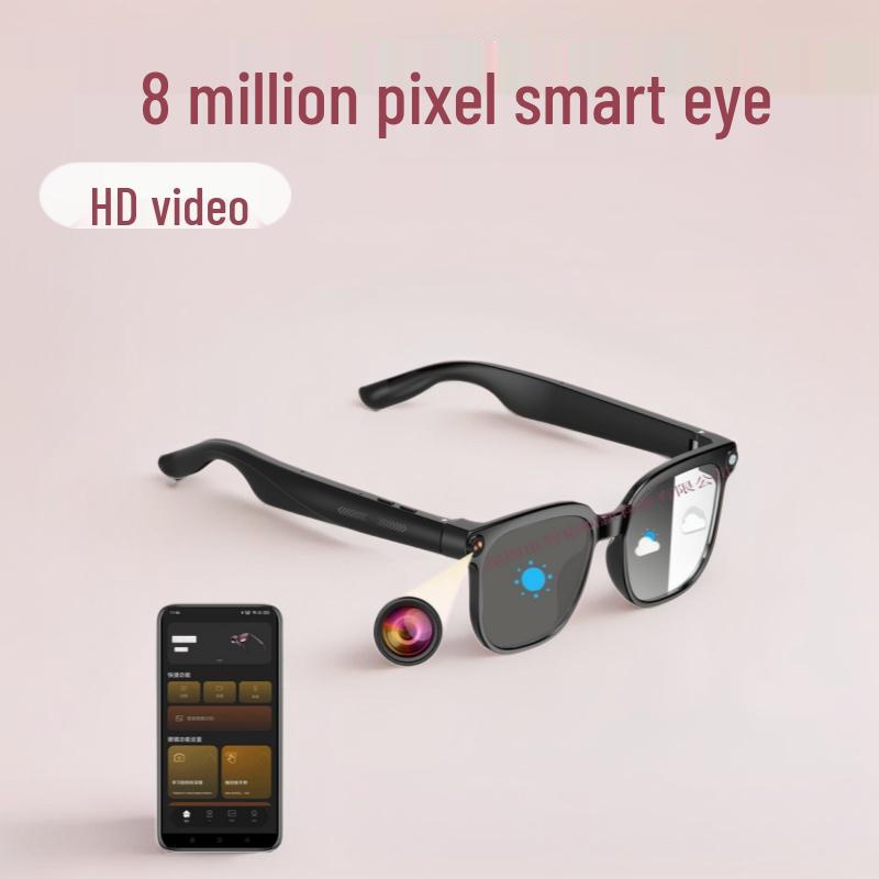 AI Bluetooth Smart Glasses: 800W Camera, Video Recording, and Simultaneous Interpretation