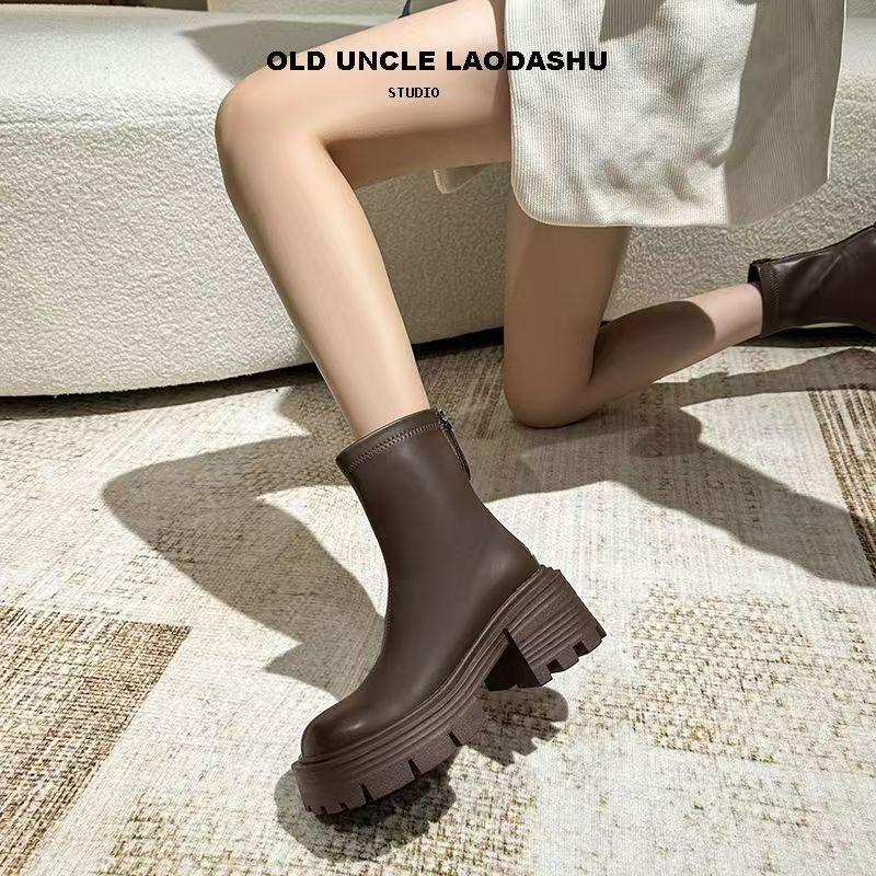 Elastic Boots for Women In Autumn and Winter 2025 New Short Boots  Fashionable and Versatile Retro Boots