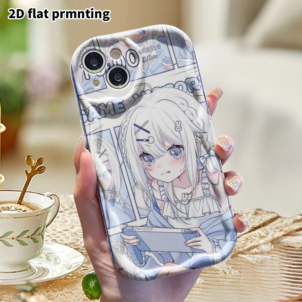 Phone Case: 2D Flat, Suitable for iPhone 18, 17, 16, 15, 14, 13, 12Pro Protective Case, Fresh Cute Girl Style, Perfect Christmas and Halloween Holiday