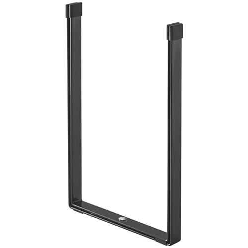 Yamazaki Plastic Bag Eco Holder, Large, Black, Approx. W15 x D14.5 x H22cm, Tower Desktop Trash Can with Triangular Corner and Drainer, Slim Foldable,