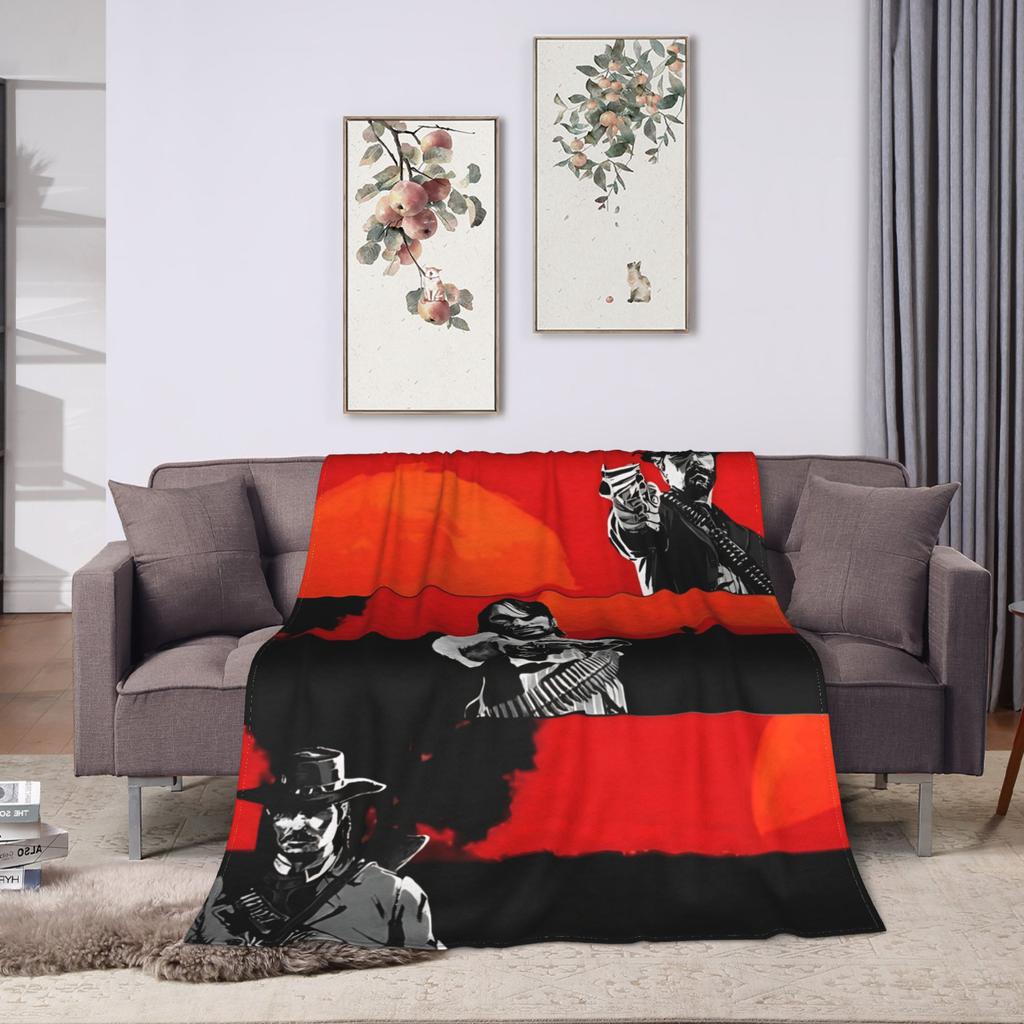 Arthur Morgan Red Dead Redemption Blanket Flannel Throw Blanket For Couch Chair Warm Soft Custom Diy Quality Bedspread
