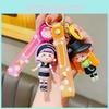 Adorable Cartoon Street Dance Girl Keychain Creative Soft Rubber Cute Doll Accessory For Backpacks
