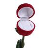 1pc Portable 3D Red Rose Jewelry Box Wedding Ring Gift Box Earring Storage Display Stand Earring Ring Gift Box