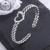 Vintage Woven Bracelet for Women, Heart-shaped Chain Design Bracelet
