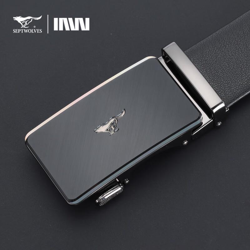 Septwolves Men s Automatic Buckle Leather Belt 110cm