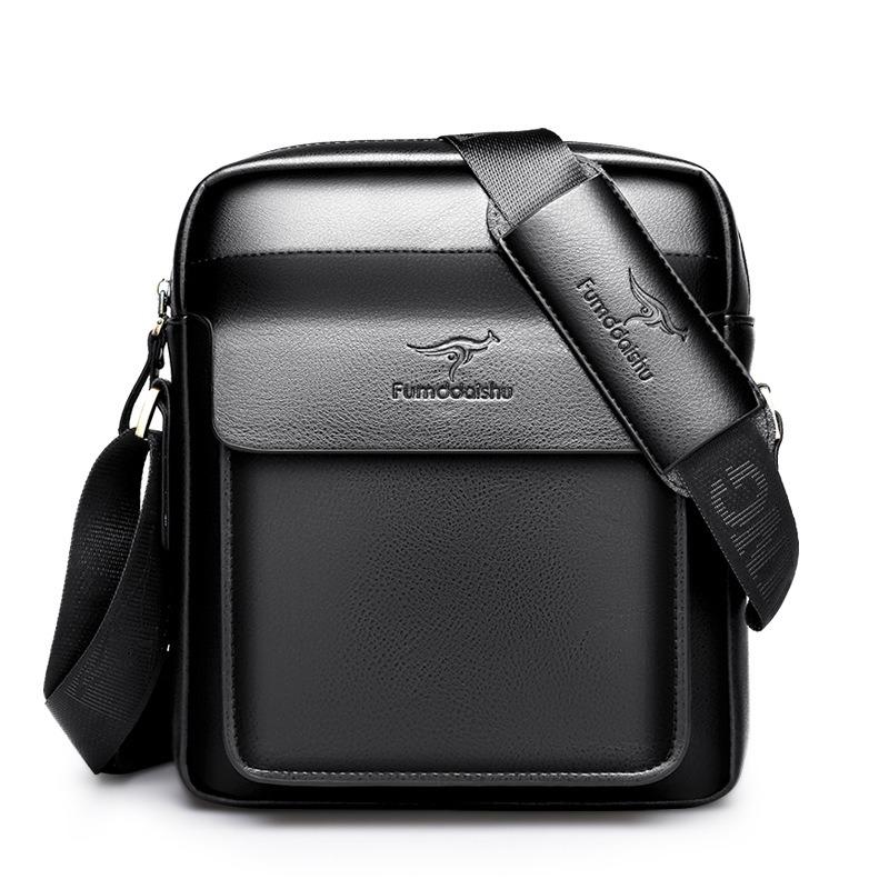 Men's Soft Leather Shoulder Bag Men's Crossbody Bag Briefcase Business Casual Men's Backpack Horizontal