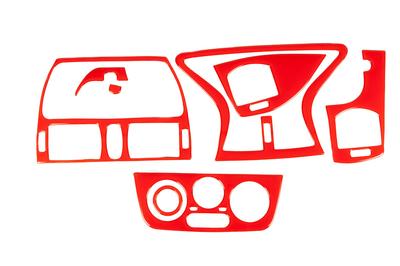 Panel Overlays (Red Color) for Fiat Marea 1999-