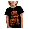 Children T Shirt Halloween 3D Printed Pumpkin T-Shirt Fashion Comfort T Shirt Casual Short Sleeve Tops Tees Children's Clothing