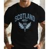 Plus Size Unisexs Thistle Scotland Graphic Print Short Sleeve Tshirt Trend Casual Tops For Big Tall Guys Tshirt