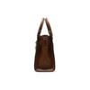 Michael Kors MK Hamilton Monogram Commuter Fashion Design Leather And Synthetic Leather Shoulder Crossbody Tote Bag Small 35F1GHMS1B-BROWN