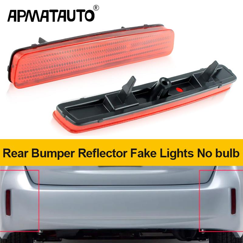 

2Pcs Rear Bumper Reflector Light Left Right RED Lens No bulb For Toyota Prius V 2012-2017&For Scion tC 2014-2016 Car Accessories RED Lens No bulb