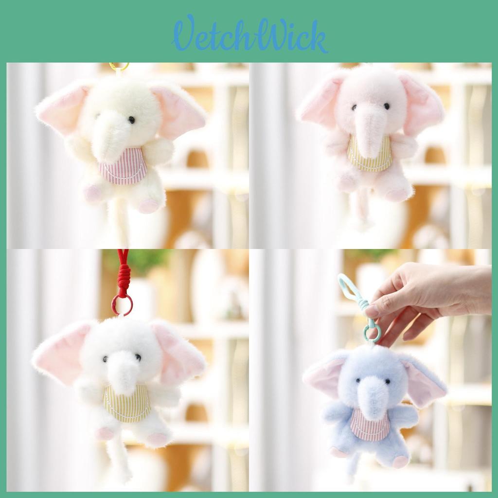 Plush Elephant Toy For Kids With Keychain Cute Animal Gift For Girls