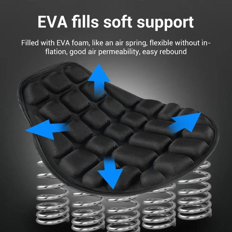 SEAMETAL Motorcycles Seat Cover Cushion Black EVA Foam Soft Comfortable Seat Cushion Universal for Motorbike Electric Bike