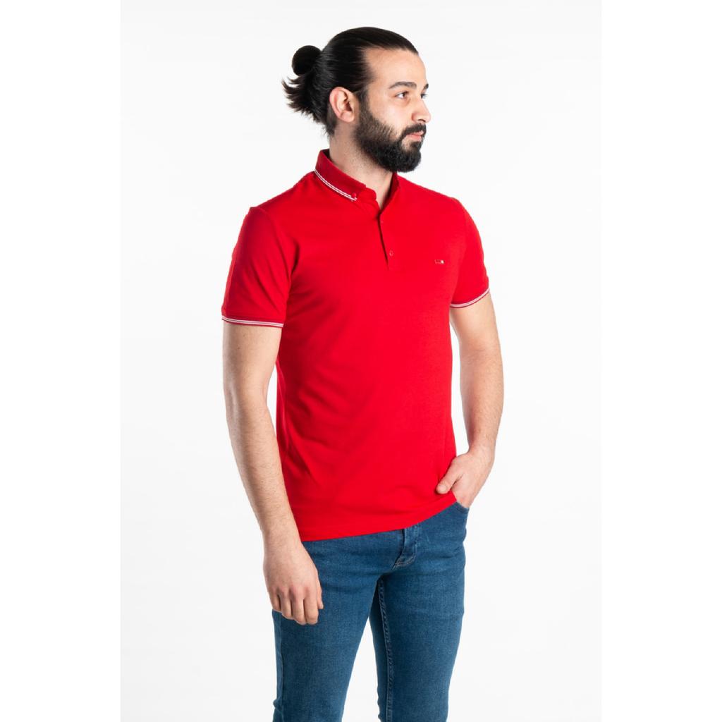 Męska koszulka polo w kolorze czerwonym