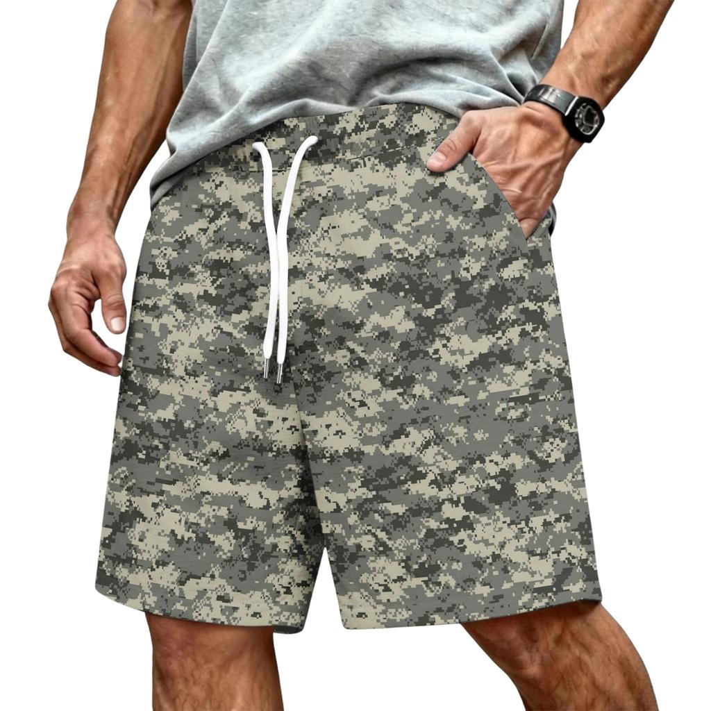 Men's Athletic Shorts with Elastic Drawstring Waist - Lightweight Summer Workout Shorts for Running, Gym, Training, and Sports