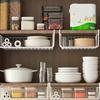 1pc Extra-Large Modern Storage Organizer - No-Tools Hanging Basket with Layered Shelves for Kitchen, Bathroom, Dorm & Office