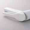Bathroom Undermount Basin Faucet Waterfall Spout,Cold and Hot Mixer, Hollow-Out Handle, tap White