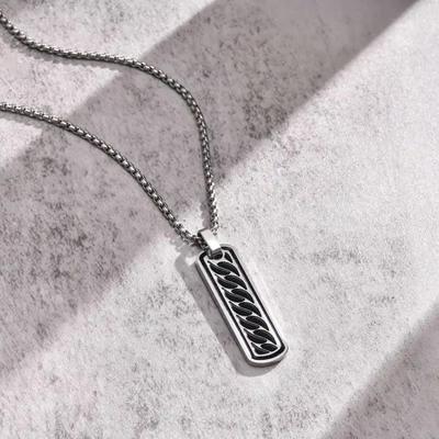 Trendy Men's Black Drip Oil Stainless Steel Necklace - Non-fading, Hip Hop Style, Versatile Accessory