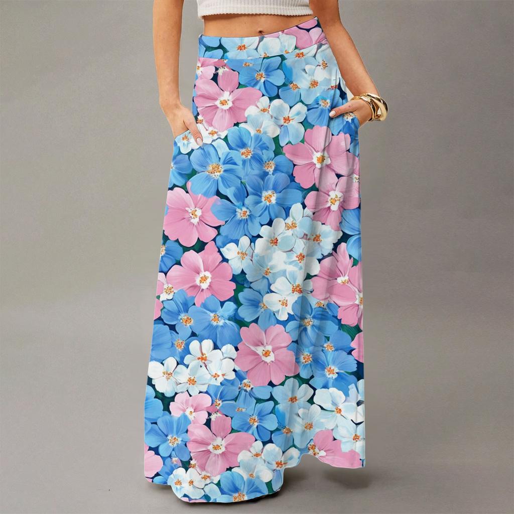 Women's Flowing Maxi Dress Regular Casual Summer Floral Print Bohemian  Skirt
