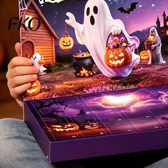 Halloween Surprise Calendar Advent 2026, 24 Day Countdown Box with Figures, Gift Spooky Holiday for Kids, Party Decor & Daily Fun For