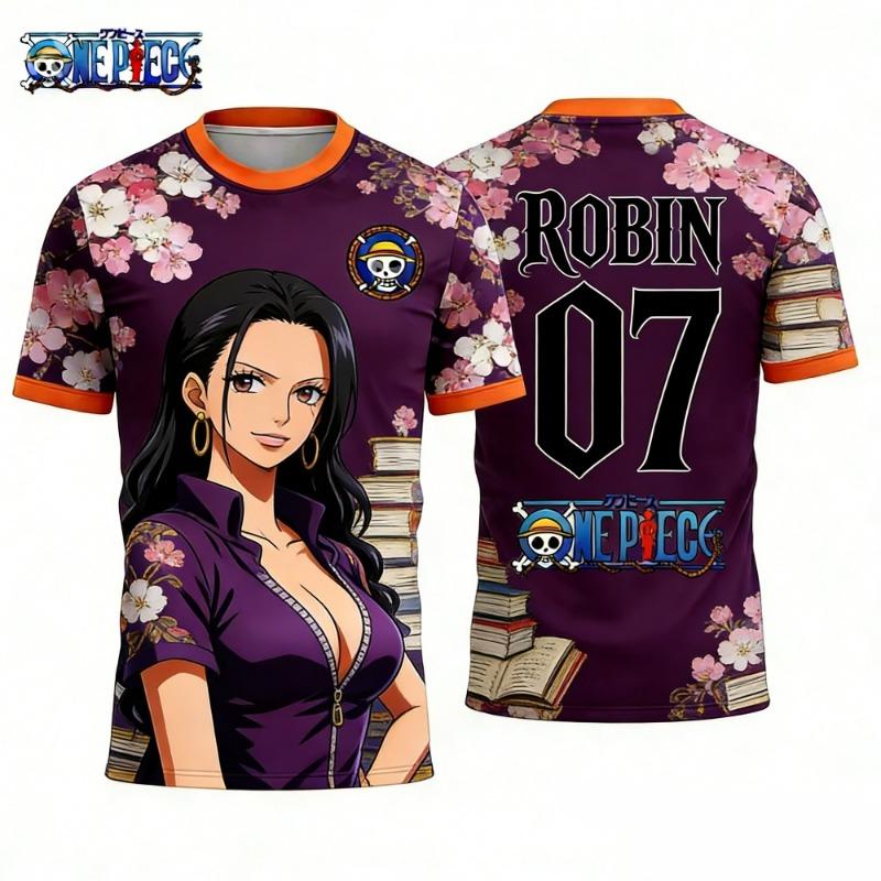 Summer 2026 One Piece Road Flying "Straw Hat Group 01" Sports Themed 3D Printed Breathable Quick Dry T-shirt for Men and Women