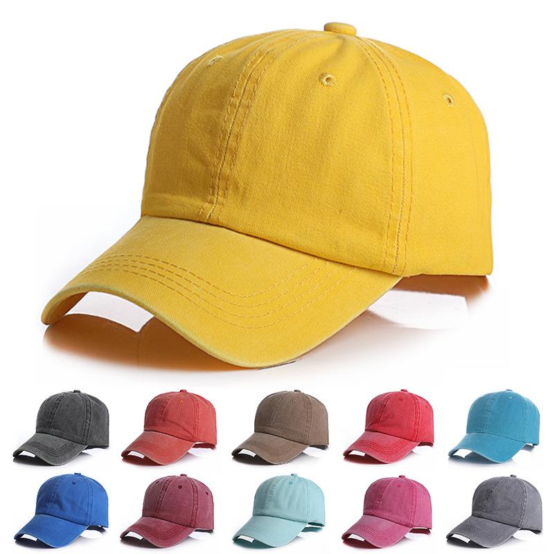 100% Baumwolle Pigment Vintage Used Gewaschen Dad Hat Sommer Baseballkappe Stil Baumwolle Snapback Kappe Hip Hop Für Frau