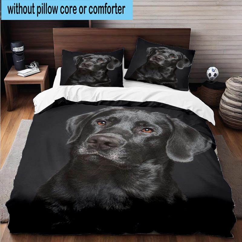 Butterflies And Bulldog Garden 3pcs Bedding,Including 1pc Duvet Cover And 2pcs Pillowcases Perfect for Christmas,Ideal for Bedroom, Dormitory