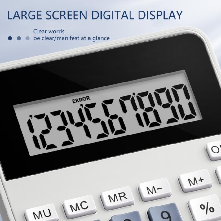 Professional 12 Digit Financial Calculator Tilted Screen Design For Comfortable Office And Business Calculations