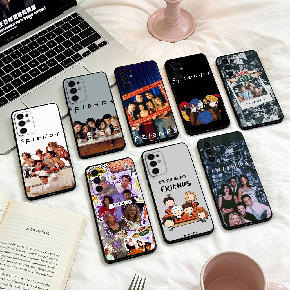 TV Friends Phone Case For Samsung S25,24,23,22,30,21,10,9,Ultra,Plus,Lite,FE,4,5 G Soft Black Case