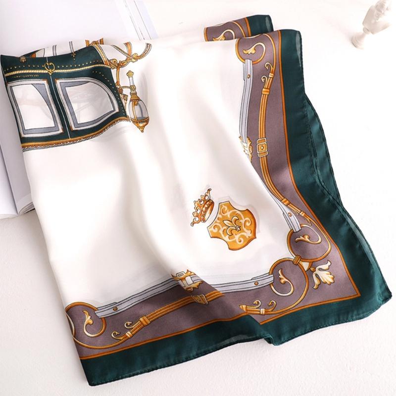 Fashionable Small Square Scarf with Unique Print for Office or Casual Wear Comfortable and Easy Care Bandana Scarves