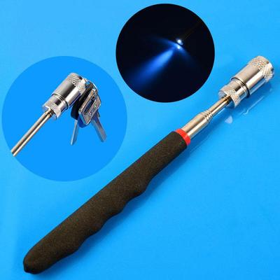 LED Telescopic Pickup Magnetic Iron Rod Strong Magnetic Metal Screw Suction Rod For Household Automotive Repair Inspection Tool