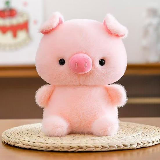 Peluche, Oreiller Câlin Forme Animal Dessin Animé avec Tissu Ultra Peluche Extensible, Peluche Lapin Cochon Coussin Décoratif