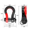Split trailer shackles 2Pcs Trailer U-hook 8Ton 3/4" D Shackles Set for Vehicle Recovery 4WD Offroad Parts Towing Hook