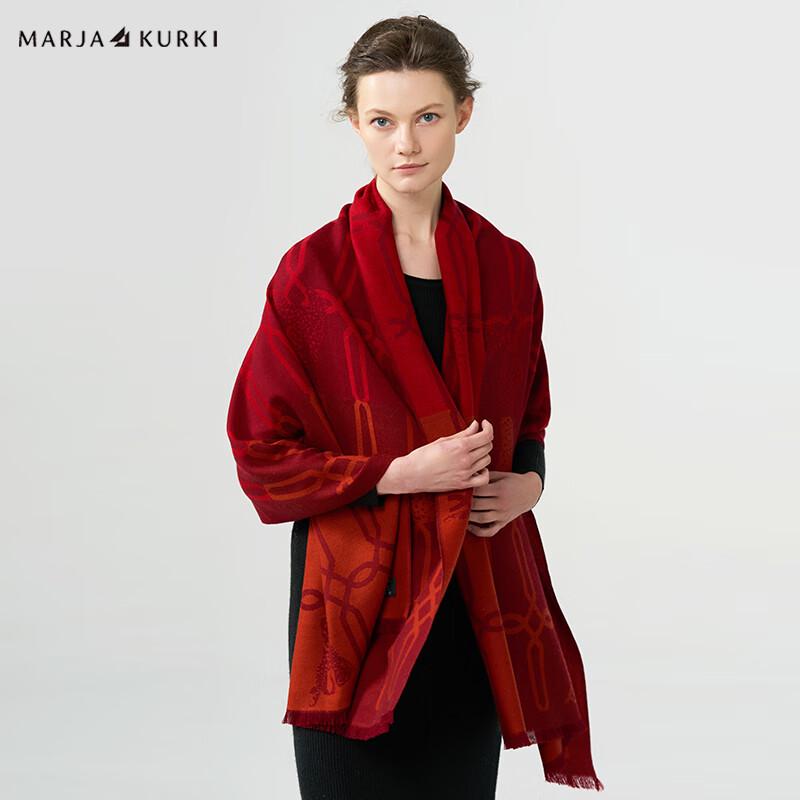 MARJA KURKI Women's Jacquard Wool Shawl