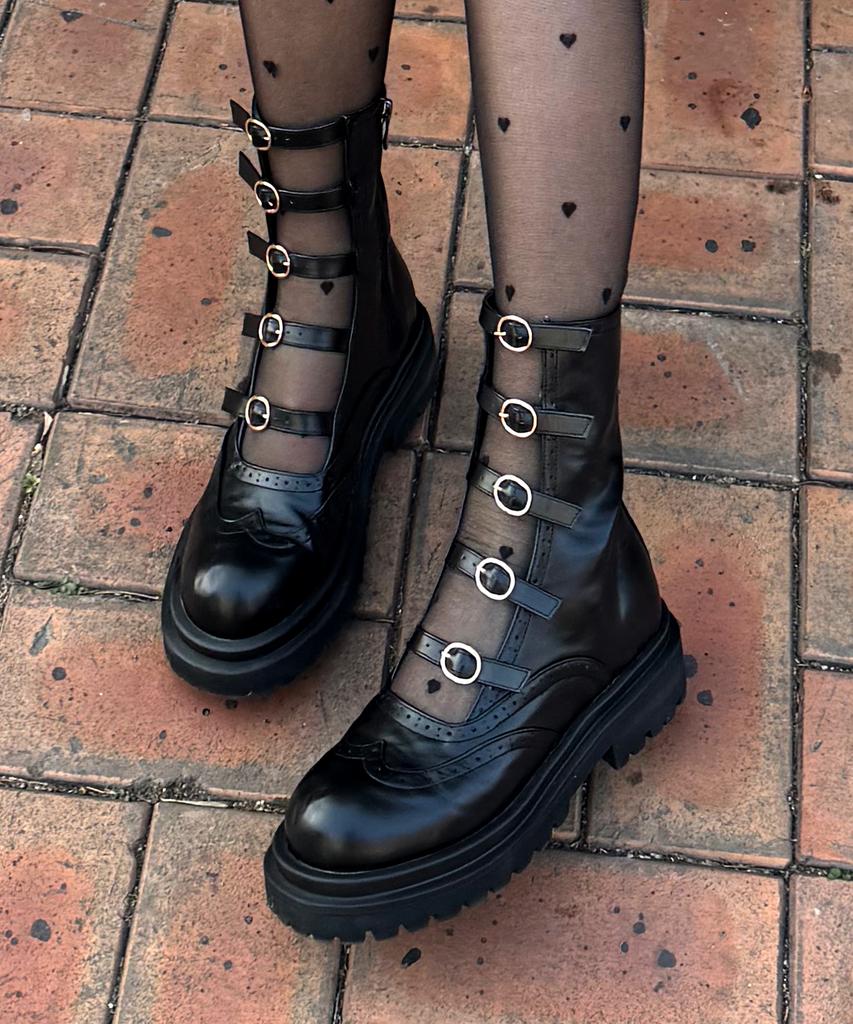 Shoehi Luella Belted Walker Boots_B2555