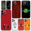Luxury Phone Case For Apple iPhone 11 15 14 Pro MAX 12 13 7 8 Plus X XR XS MAX SE Silicone Black Cover Funda F1 Number 33