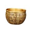 Chinese Brass Cylinder Floral Arrangements Decorations Craft Planter Vase Piggy Bank for Home Office Living Room Cabinet Wedding