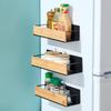 Magnetic Kitchen Storage Rack: Multi-Layer Shelf & No-Punch Cling Film Holder
