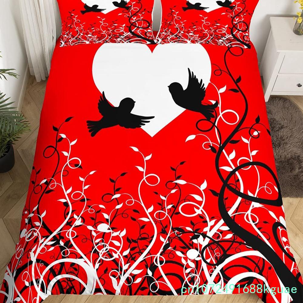 Boho Mandala Duvet Cover Set Hummingbird Bedding Set Microfiber Farmhouse Cute Birds Comforter Cover Queen For Kids Boys Girls