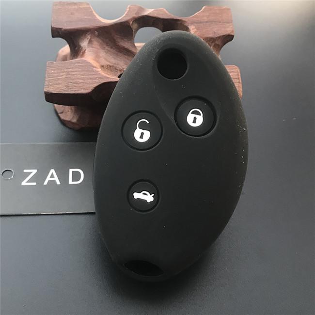 

ZAD Silicone rubber car key case cover set holder For Citroen C8 C5 Xsara Picasso Berlingo 3 button floding key case чёрный