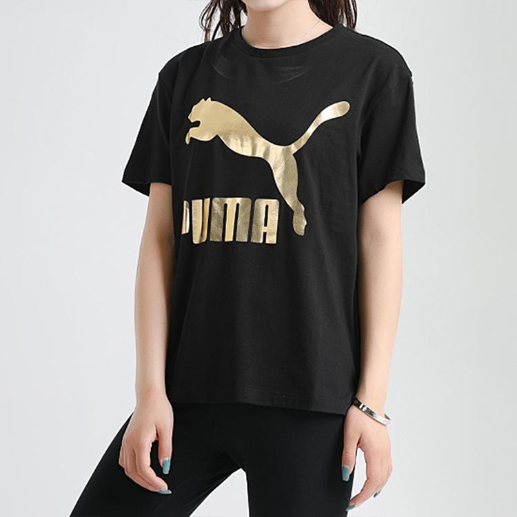 PUMA Set in Sleeve T Shirt Women's Black 530005-61