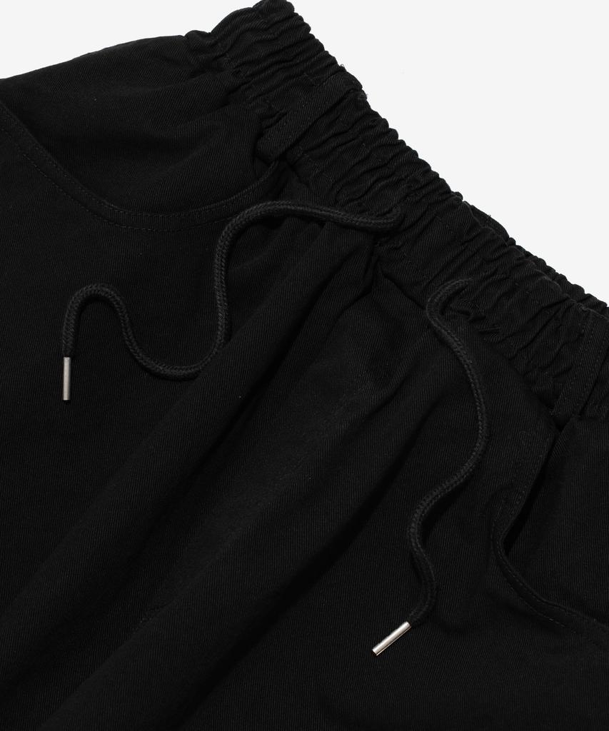 CARGOBROS Washed Cotton Curved Pants (Black)